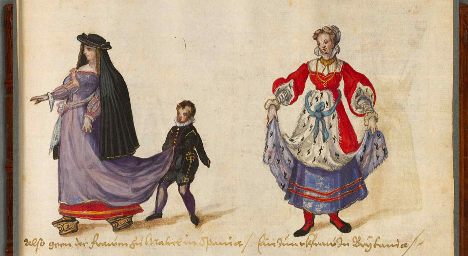 16世纪西欧和东欧美洲及非洲服饰风俗画