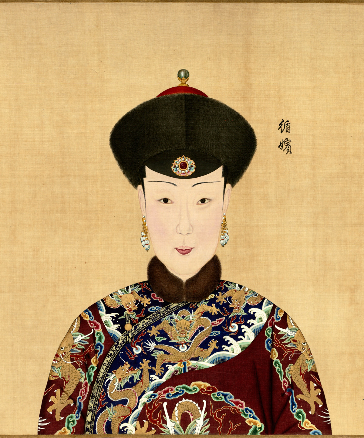 乾隆皇帝和他的十二个妃子的肖像