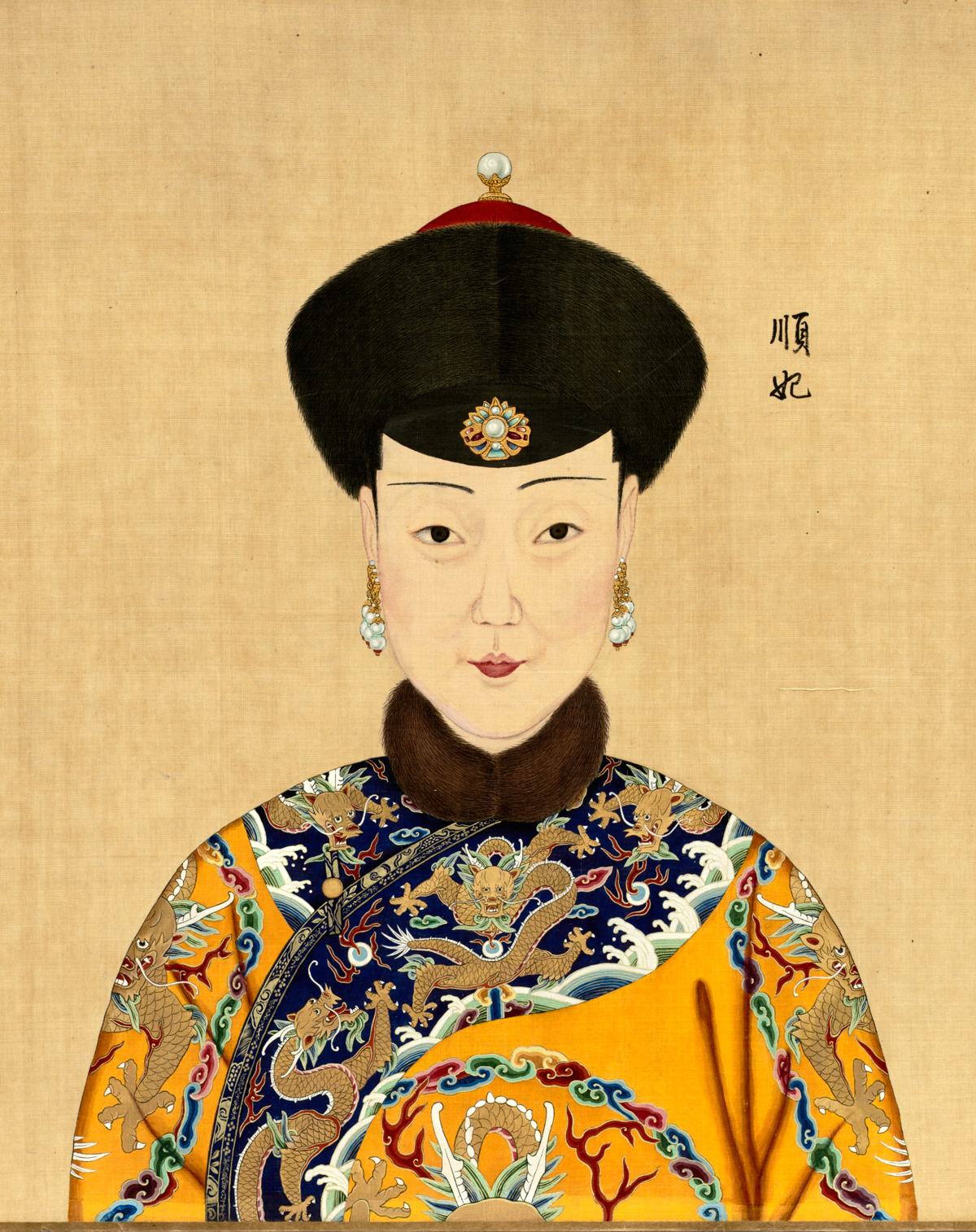 乾隆皇帝和他的十二个妃子的肖像