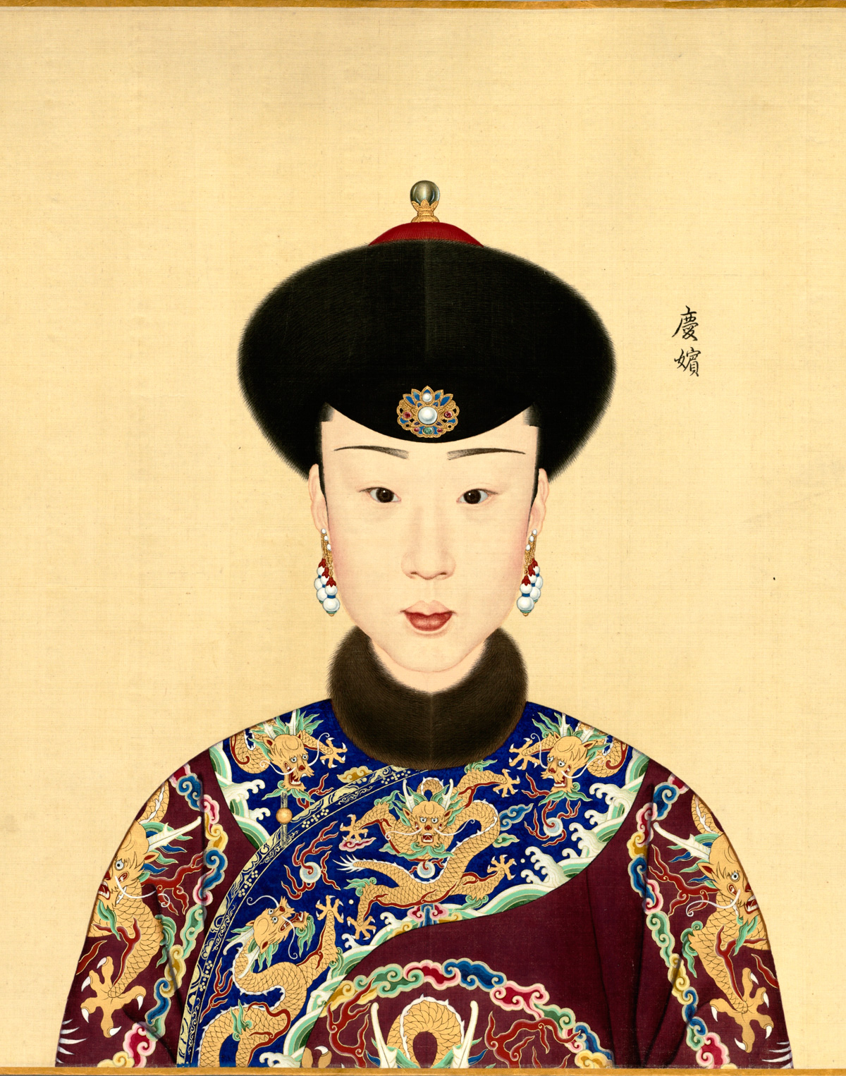 乾隆皇帝和他的十二个妃子的肖像