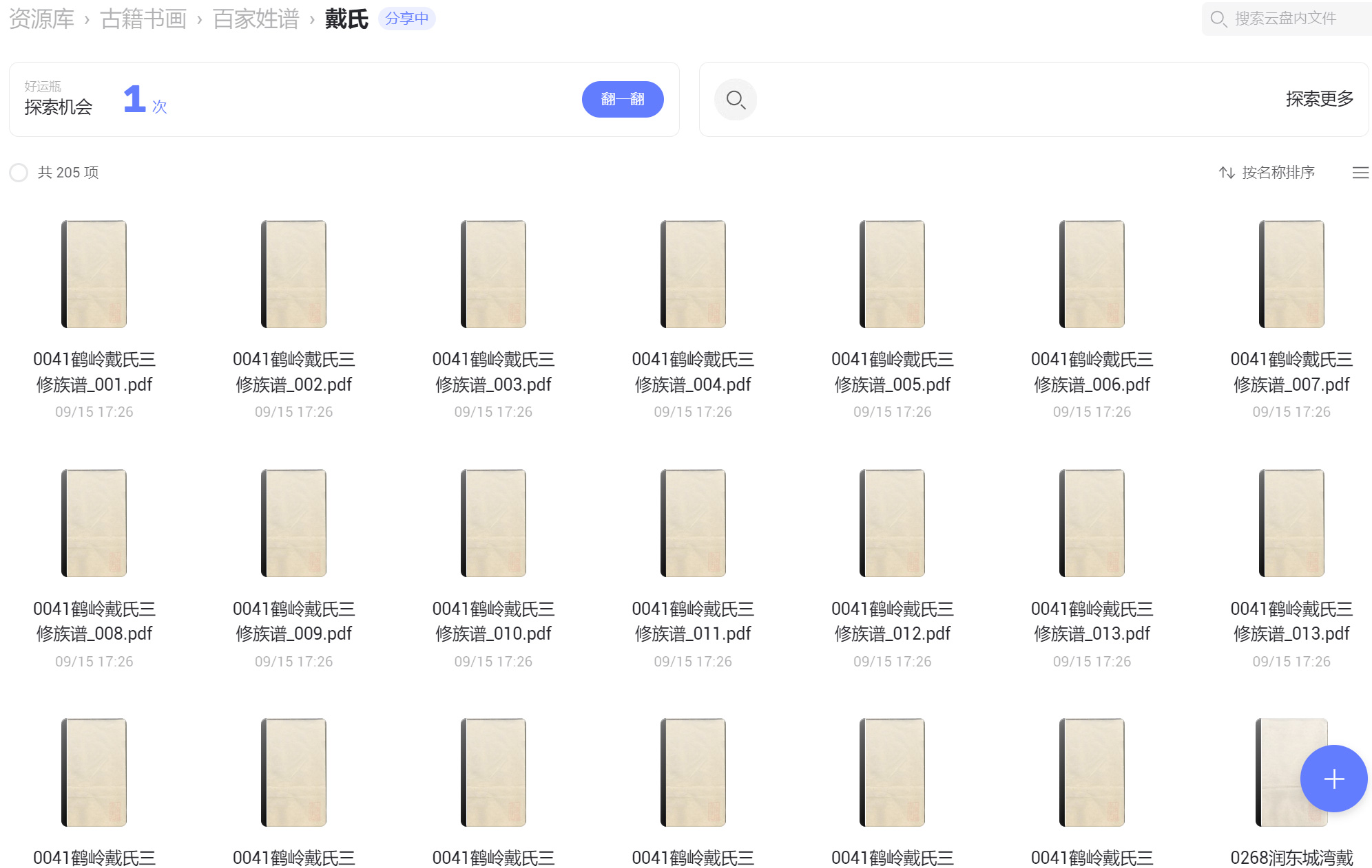 戴氏宗谱族谱家谱家乘