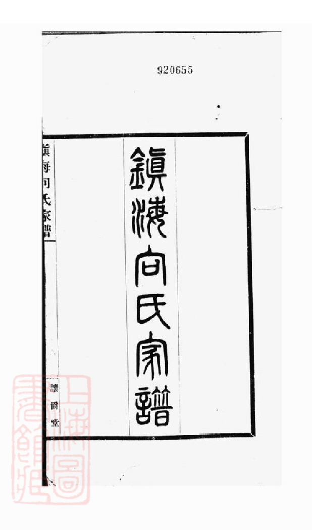 向氏宗谱族谱家谱家乘