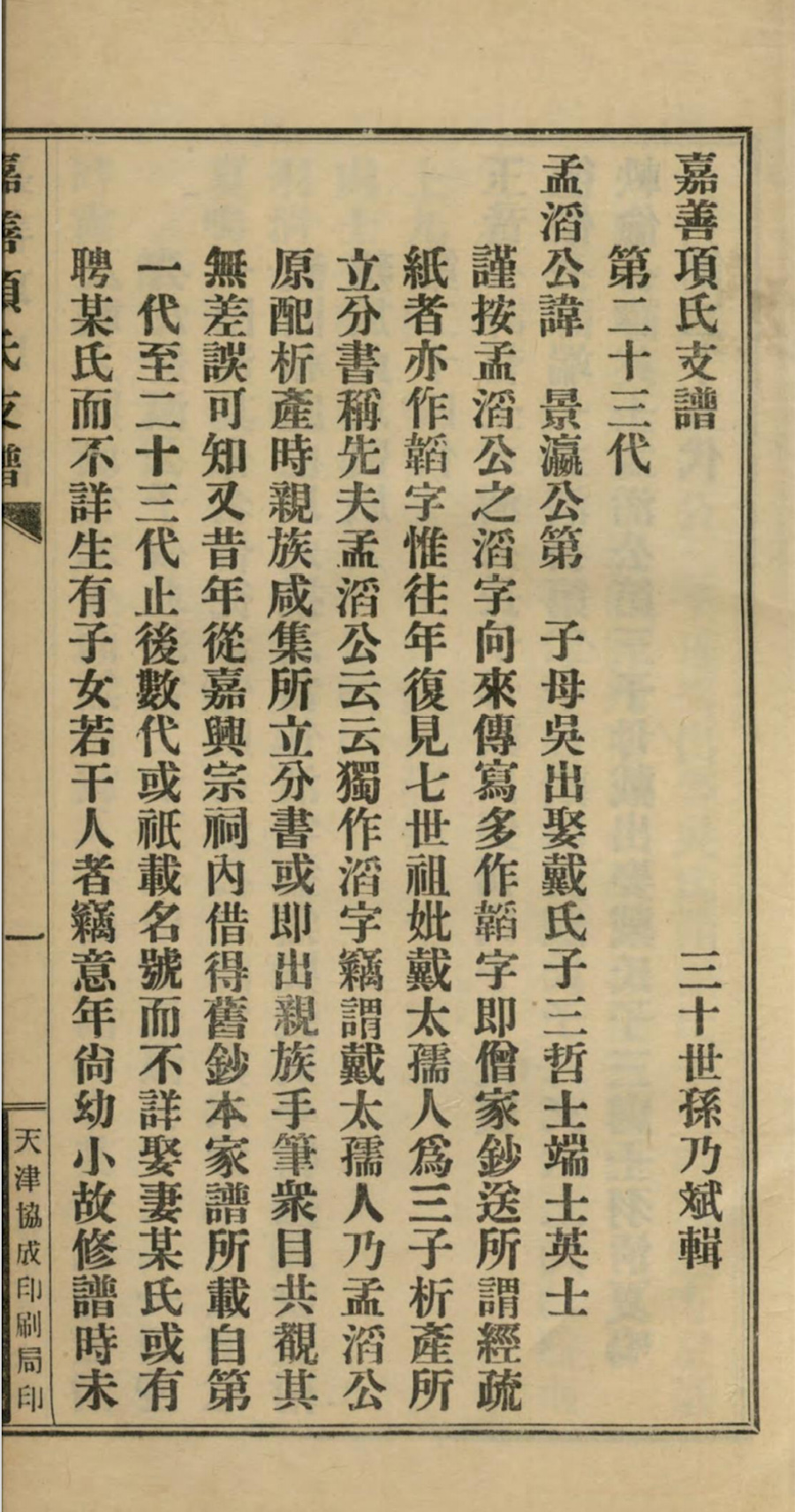 项氏宗谱族谱家谱家乘